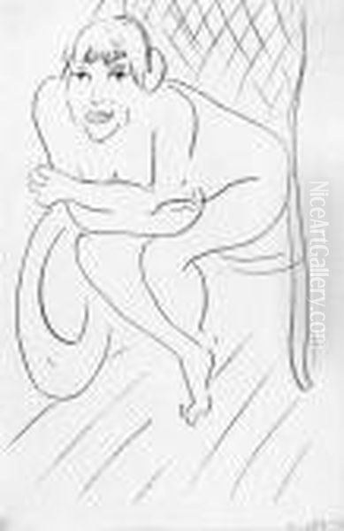 Nu Au Rocking Chair (duthuit 410) Oil Painting by Henri Matisse
