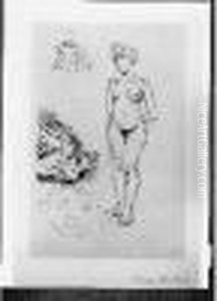 Deux Nus, Deux Tetes D'enfants, 1900/1903 Oil Painting by Henri Matisse