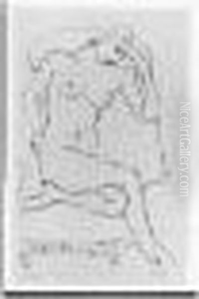 Nu Assis Dans Un Fauteuil, Un Jambe Repliee, 1922. Oil Painting by Henri Matisse Nu Assis Dans Un Fauteuil, Un Jambe Repliee, 1922. Oil Painting by Henri Matisse