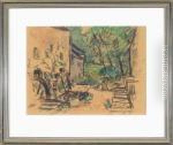 Wassermuhle In Sommerlicher Landschaft Oil Painting by Maxime Maufra