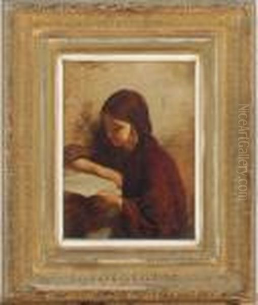 The First Newspaper Oil Painting by William McTaggart