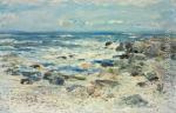 Cauldrons Bay, Machrihanish Oil Painting by William McTaggart