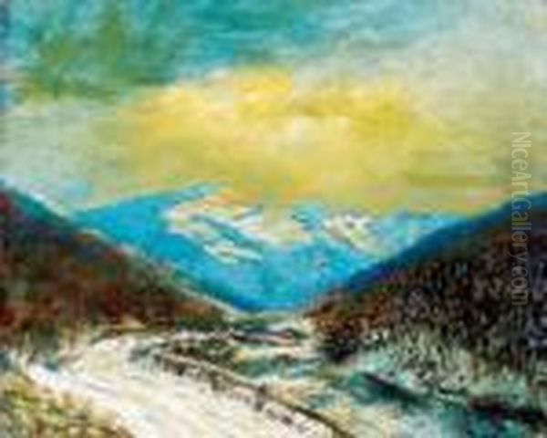 In The Mountains Oil Painting by Laszlo Mednyanszky