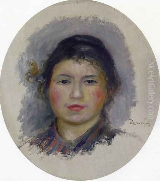 Head Of A Young Woman7 Oil Painting by Pierre Auguste Renoir