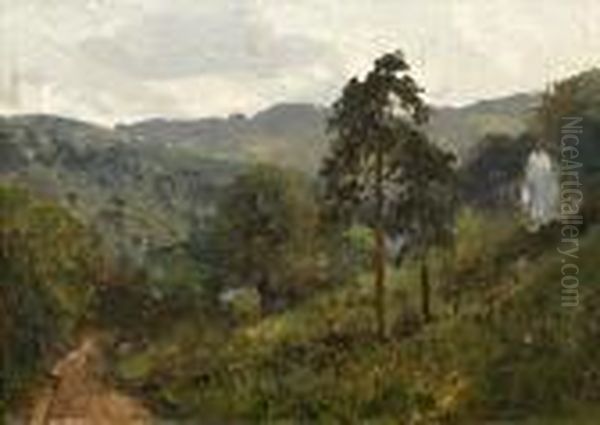 Symonds Yat Oil Painting by Campbell A. Mellon