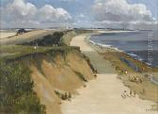 Hopton Sands, Near Gorleston Oil Painting by Campbell A. Mellon