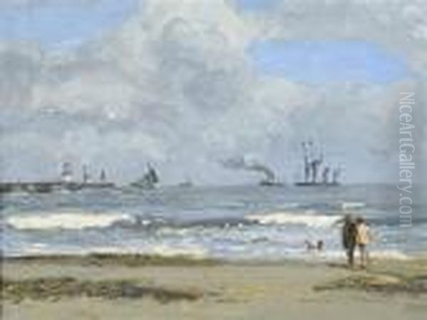 November Afternoon Oil Painting by Campbell A. Mellon