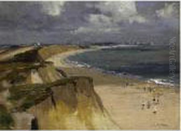 Cliffs At Gorleston Oil Painting by Campbell A. Mellon