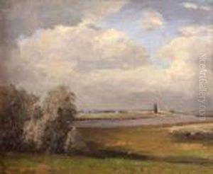 Norfolk River Landscape With Berney Arms Mill