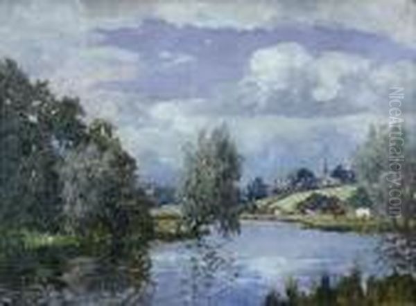 Clouds Overhead Oil Painting by Campbell A. Mellon