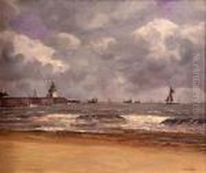 View Off Gorleston With Shipping By The Harbour