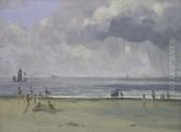'gorleston Sands' 11.5 X 15.5in Oil Painting by Campbell A. Mellon