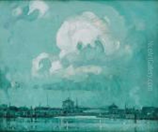 Nocturne, Gorleston, Suffolk Oil Painting by Campbell A. Mellon