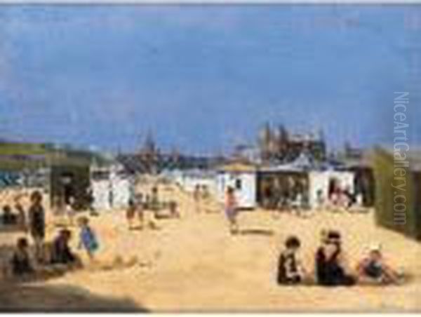 Gorleston, August Oil Painting by Campbell A. Mellon