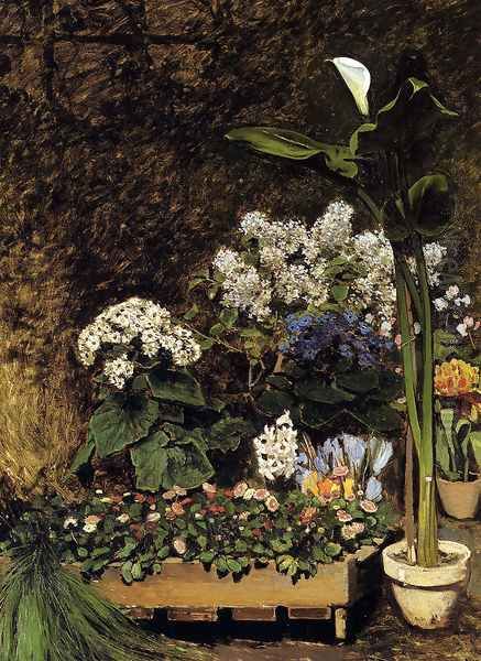Spring Flowers Oil Painting by Pierre Auguste Renoir
