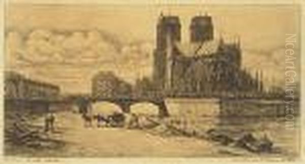L'aside De Notre-dame Oil Painting by Charles Meryon