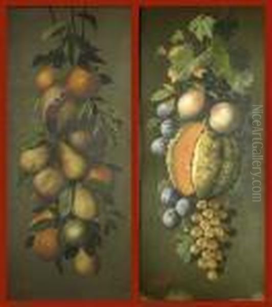 Lotto Unico Di Due Nature Morte Oil Painting by Michaelangelo Meucci