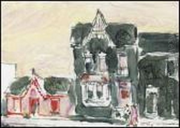 Ossington Street Oil Painting by David Brown Milne