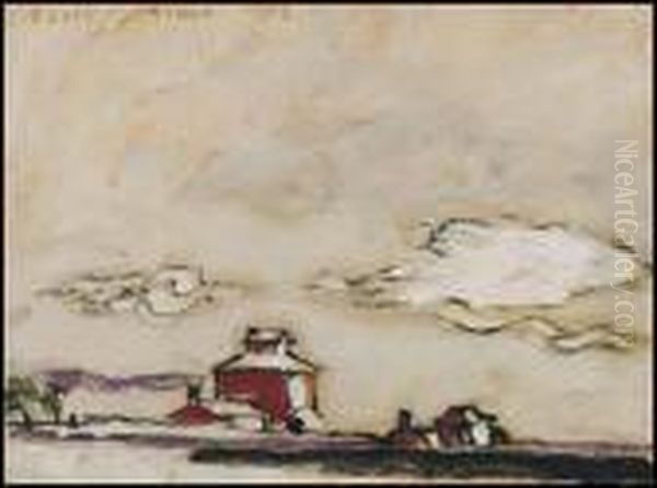 Light Clouds And Long Shadows (palgrave) Oil Painting by David Brown Milne