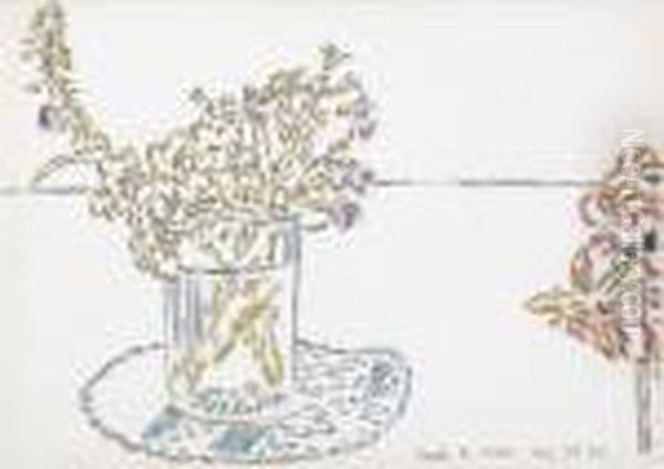 Flowers Oil Painting by David Brown Milne