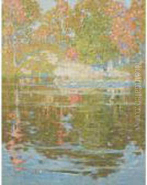 The Defiant Maple Oil Painting by David Brown Milne
