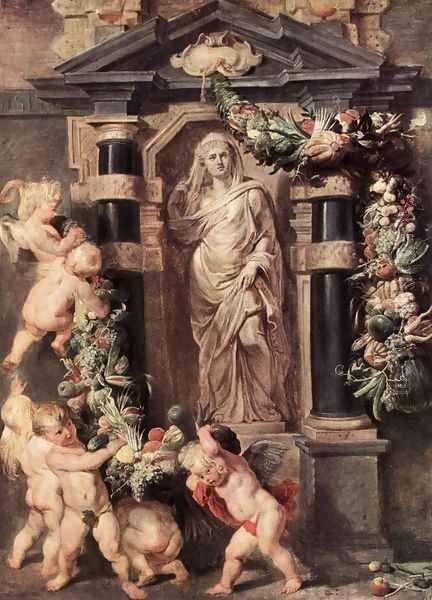 The Statue of Ceres 1612-15 Oil Painting by (studio of) Rubens, Peter Paul