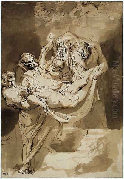 Entombment Oil Painting by (studio of) Rubens, Peter Paul