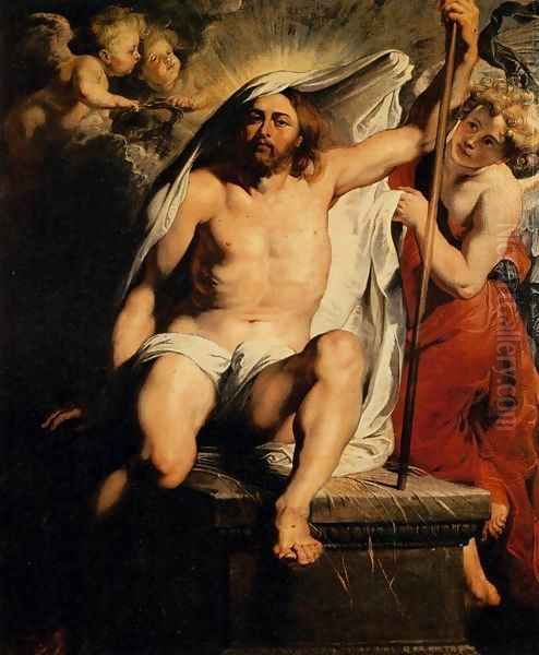 Christ Resurrected Oil Painting by (studio of) Rubens, Peter Paul