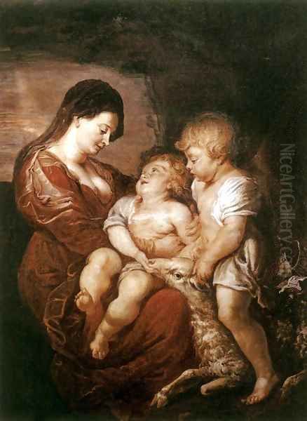 Virgin and Child with the Infant St John Oil Painting by Peter Paul Rubens