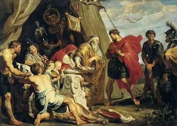The Interpretation of the Victim Oil Painting by (studio of) Rubens, Peter Paul