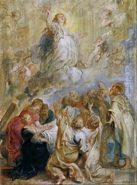 The Assumption of the Virgin modello 1637 Oil Painting by Peter Paul Rubens