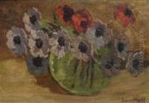 Still-life With Pansies In A Vase