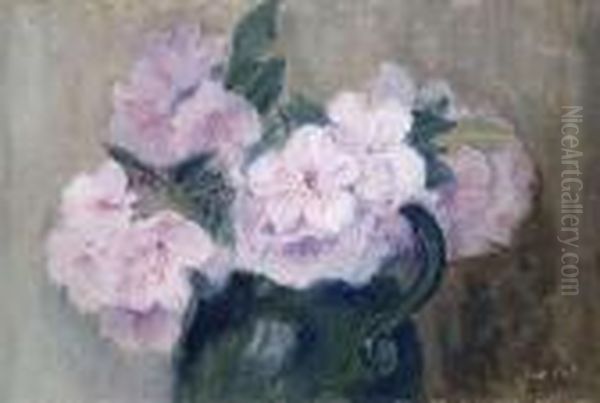 Still-life With Rhododendrons In A Jug Oil Painting by Evert Moll