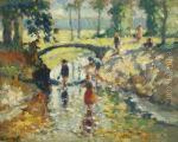 By The Forest Stream Oil Painting by Evert Moll