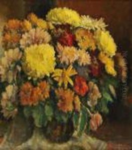 Veelkleurige Bloemen In Een Vaas