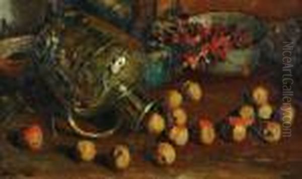 Koperen Melkkan En Appels Oil Painting by Evert Moll