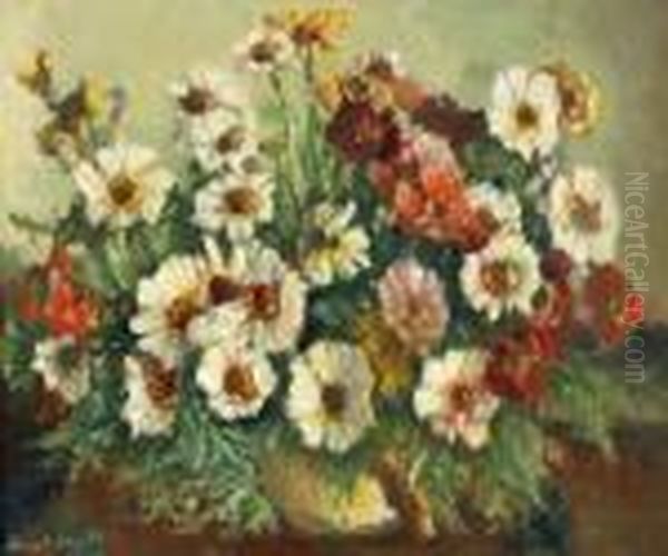 Zuideuropees Vissershaventje Met Vele Schepen Oil Painting by Evert Moll