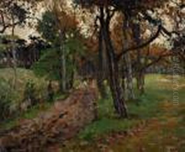 Ruiters En Wandelaars In Meyendel, Wassenaar Oil Painting by Evert Moll