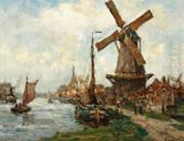 Gezicht Op Leidschendam Oil Painting by Evert Moll