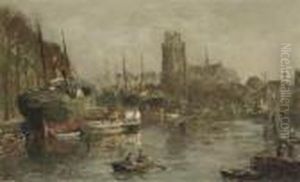 A Busy Day In The Harbour, Dordrecht
