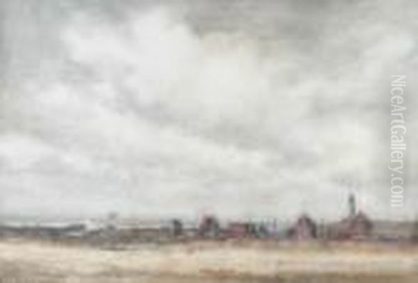View Of The Harbour Of Scheveningen Oil Painting by Evert Moll