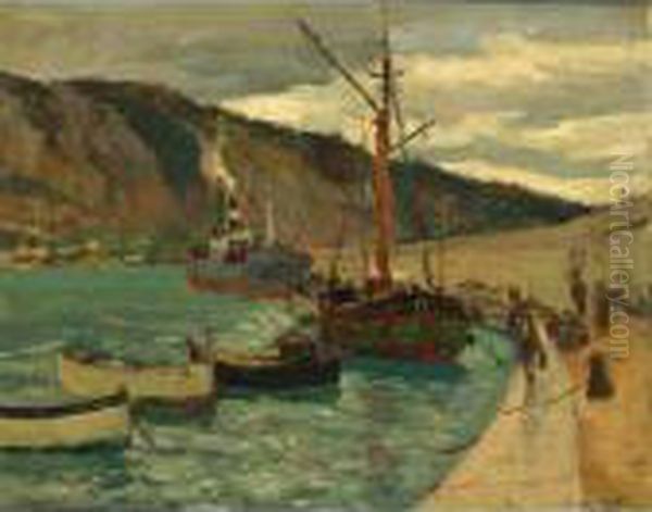 Harbourscene, Rouen Oil Painting by Evert Moll