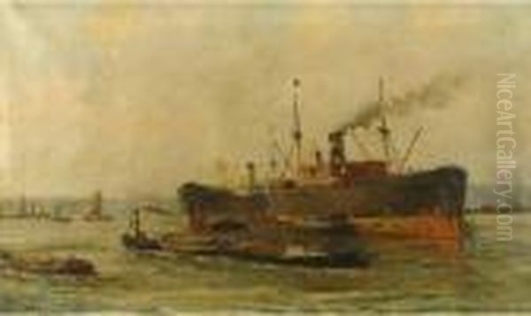 Port De Rotterdam Oil Painting by Evert Moll