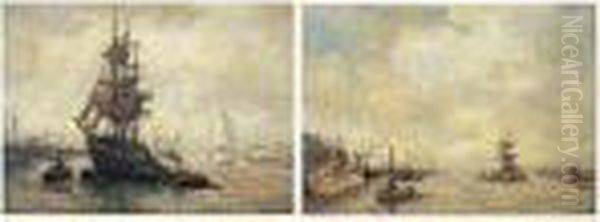 Vues De Port Oil Painting by Evert Moll