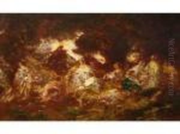 Decameron. Oil Painting by Adolphe Joseph Thomas Monticelli