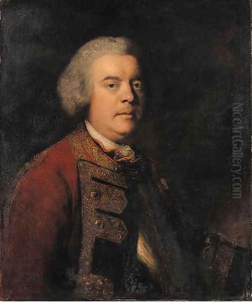 Portrait of Lieutenant-General William Kingsley (c.1698-1769) Oil Painting by Sir Joshua Reynolds