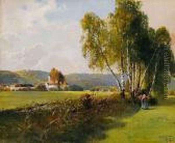 Blick Auf Kloster
Schaftlarn Oil Painting by Willy Moralt
