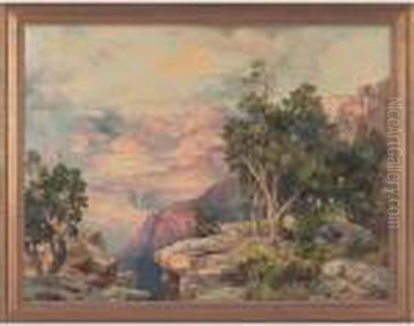 Grand Canyon, 
From Hermit Rim Road Oil Painting by Thomas Moran