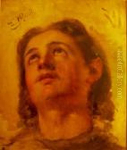 ''viso Digiovine''. Oil Painting by Domenico Morelli