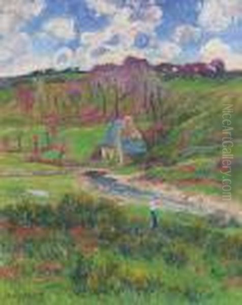 Bretonnes Au Bord De La Riviere Oil Painting by Henri Moret
